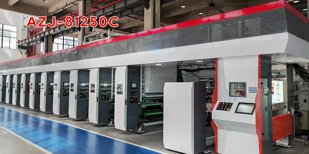 Electronic shaft system Computerized and ColorsRegister Rotogravure Printing Machine